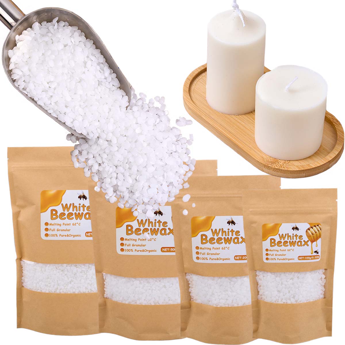 Candle Making Material - Beyaz Balmumu Saf Doğal Granül Kokulu