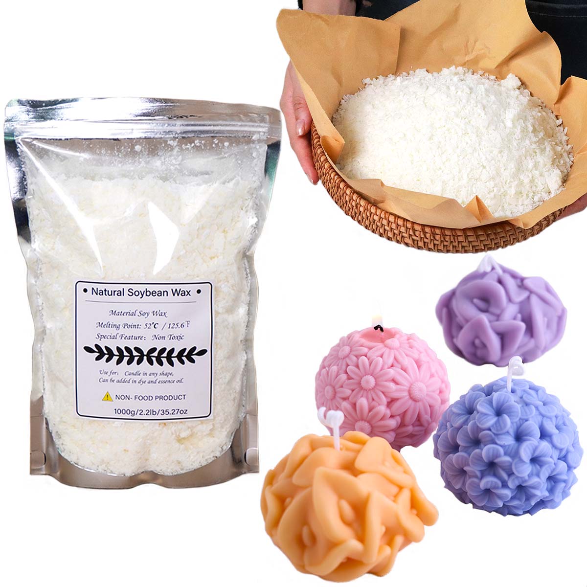 100/250/500/1000g Doğal Soya B - Candle Making Material incelemesi ve fiyatı
